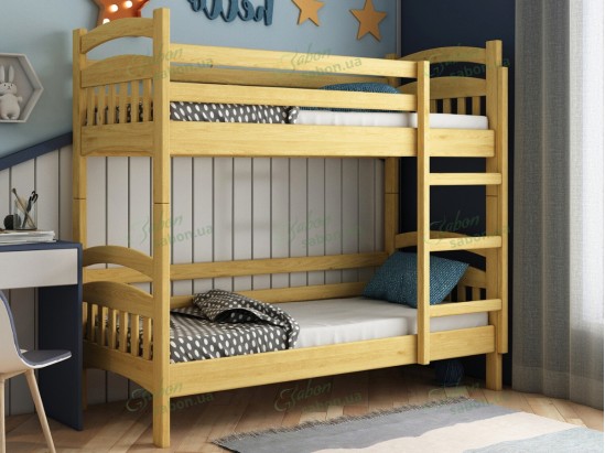 Дерев'яне двоярусне ліжко-трансформер Лаккі сосна 8 