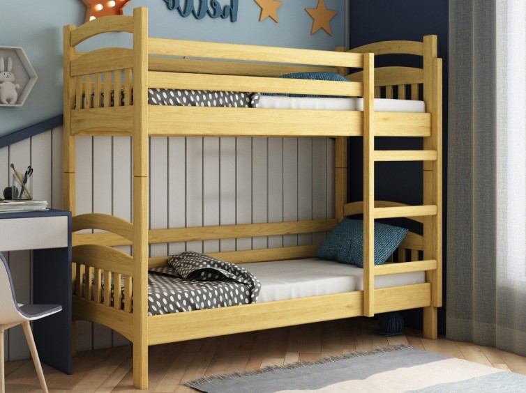 Дерев'яне двоярусне ліжко-трансформер Лаккі сосна 8 