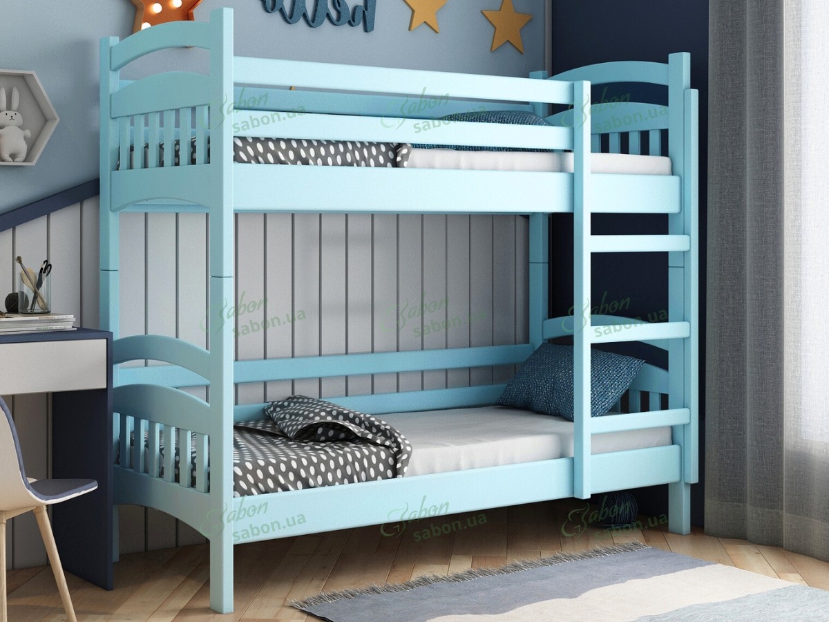 Дерев'яне двоярусне ліжко-трансформер Лаккі сосна