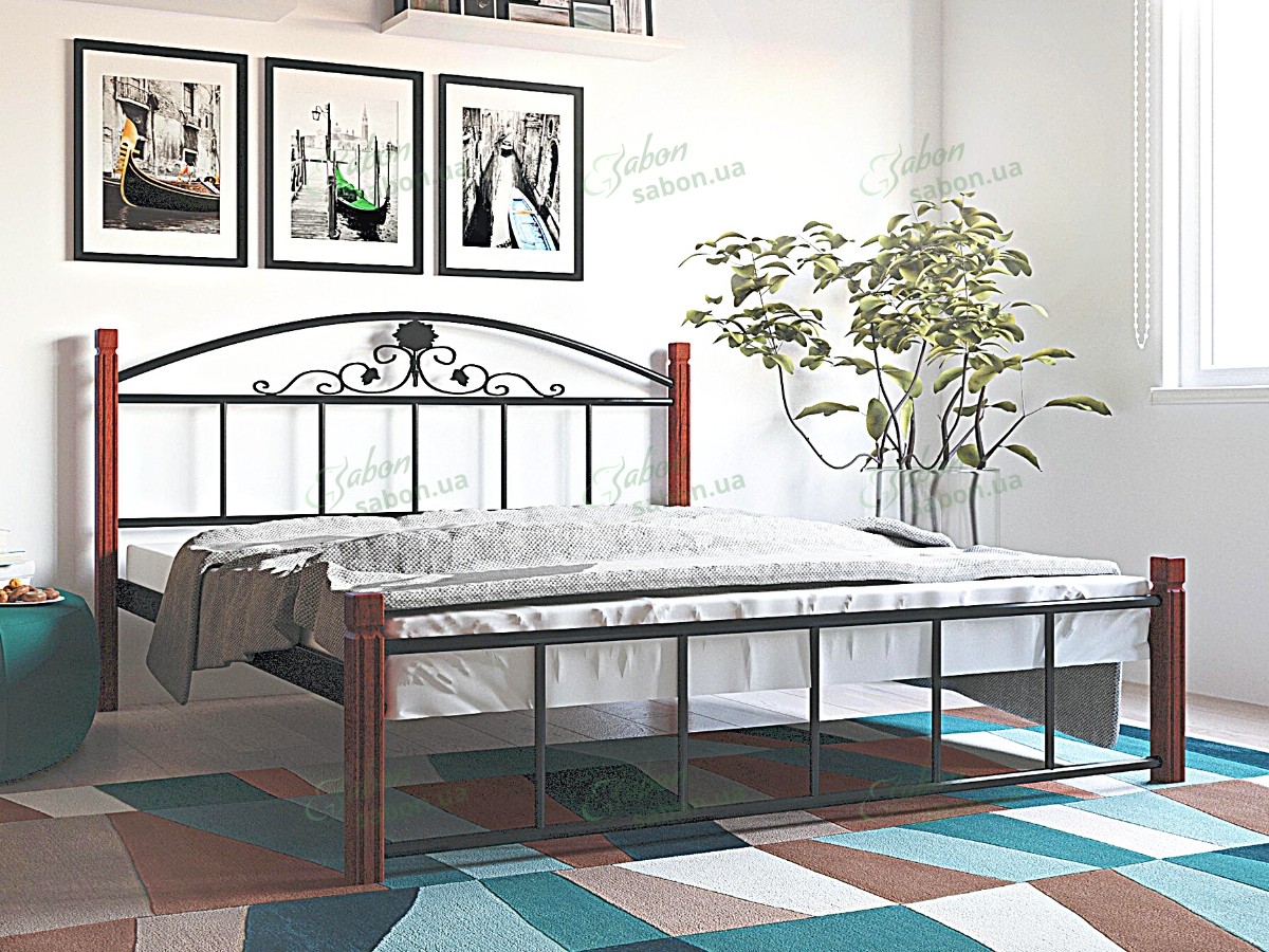 Металлическая кровать Кассандра Дерево