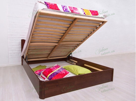 Ліжко Айріс з підйомним механізмом із натурального дерева 10 