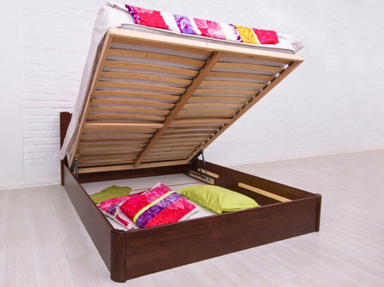 Ліжко Айріс з підйомним механізмом із натурального дерева 10 