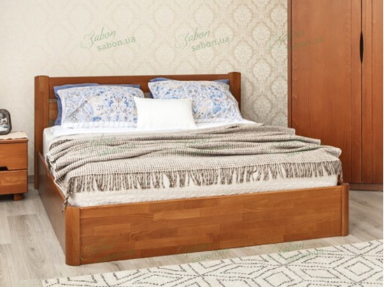 Кровать Айрис с подъемным механизмом из натурального дерева 1