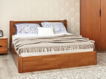 Ліжко Айріс з підйомним механізмом із натурального дерева