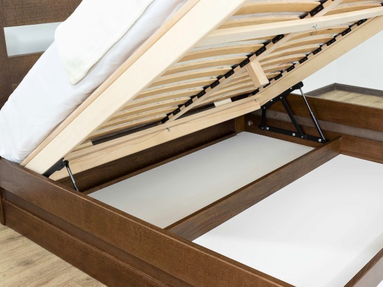 Ліжко Геракл з підйомним механізмом із натурального дерева 13 