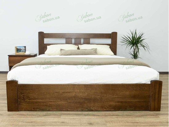 Ліжко Геракл з підйомним механізмом із натурального дерева 2