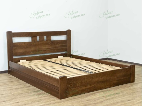 Ліжко Геракл з підйомним механізмом із натурального дерева 10 