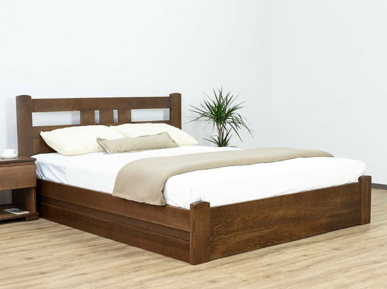 Ліжко Геракл з підйомним механізмом із натурального дерева 1