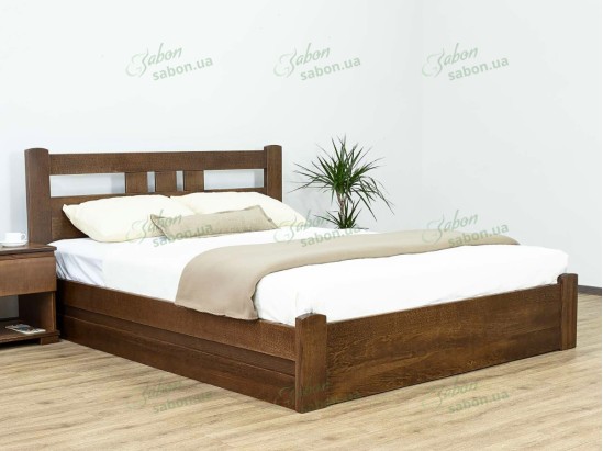 Ліжко Геракл з підйомним механізмом із натурального дерева 1