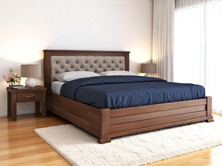 Ліжко Жасмін з підйомним механізмом із натурального дерева 2 