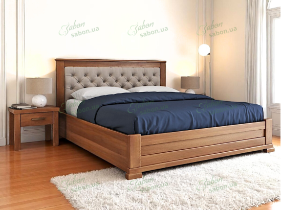 Кровать Жасмин с подъемным механизмом из натурального дерева 1