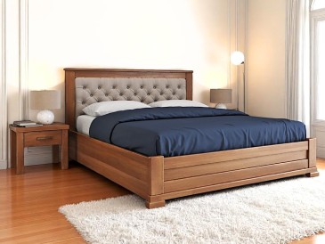 Ліжко Жасмін з підйомним механізмом із натурального дерева