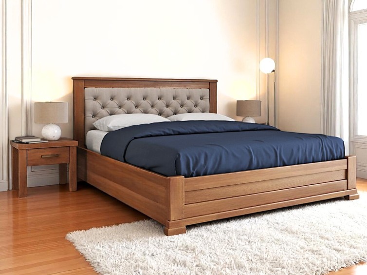 Ліжко Жасмін з підйомним механізмом із натурального дерева 1