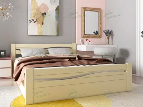 Ліжко Хвиля-2 з підйомним механізмом із натурального дерева 8 