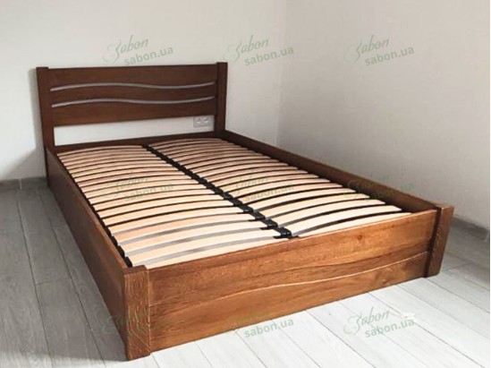 Кровать Волна-2 с подъемным механизмом из натурального дерева 2