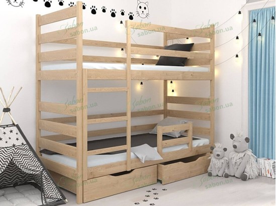 Дерев'яне двоярусне ліжко-трансформер Амелі 4 