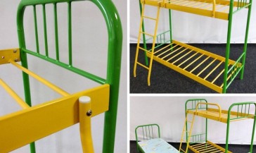 Двухъярусная металлическая кровать Бамбо Дуо 2