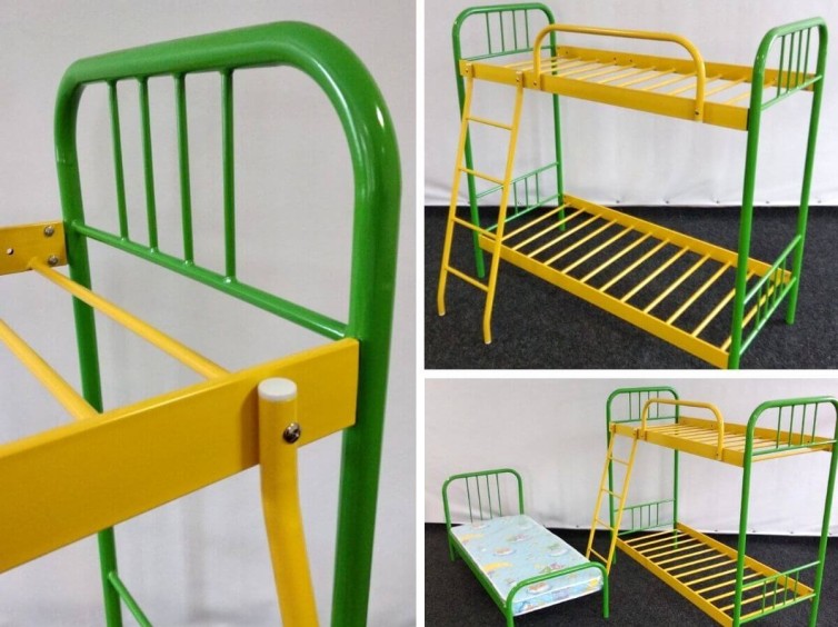 Двухъярусная металлическая кровать Бамбо Дуо 3 