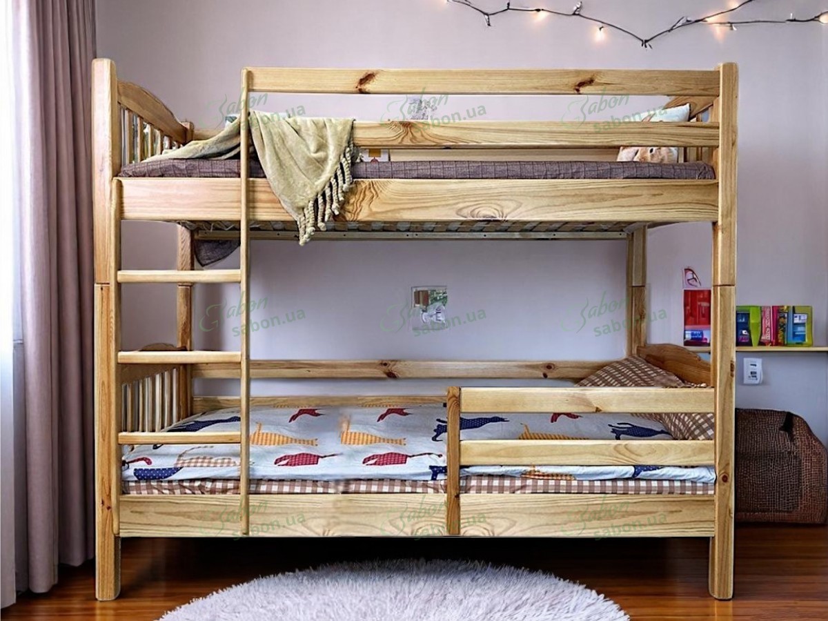 Дерев'яне двоярусне ліжко-трансформер Бай-Бай