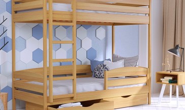 Двоярусне ліжко Дует Плюс із натурального дерева 2