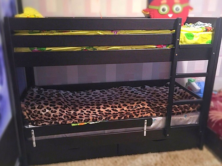 Двухъярусная кровать Дуэт из натурального дерева 5 