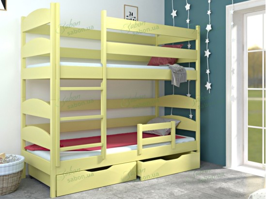 Дерев'яне двоярусне ліжко-трансформер Лаккі 1
