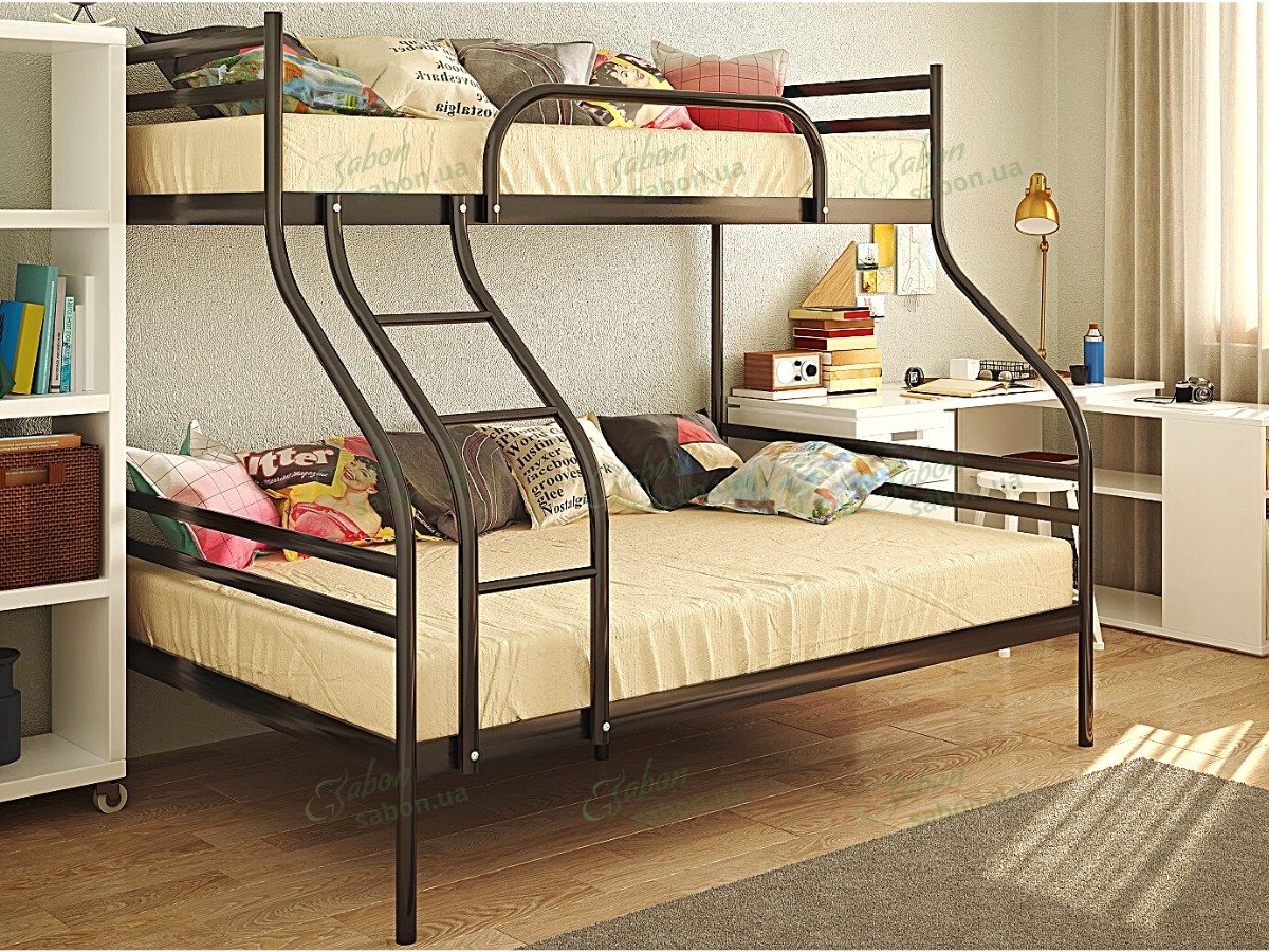 Металлическая двухъярусная кровать Смарт