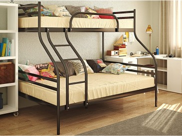 Металлическая двухъярусная кровать Смарт