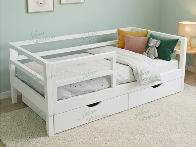 Дитяче ліжко Кевін з шухлядами з натурального дерева 4 