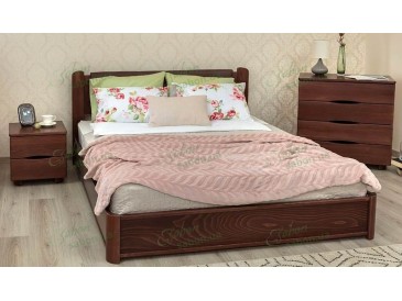 Ліжко Софія Преміум з підйомним механізмом із натурального дерева