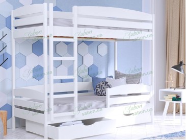 Деревянная двухъярусная кровать-трансформер Соня дуэт Люкс