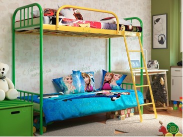 Двухъярусная металлическая кровать Бамбо Дуо