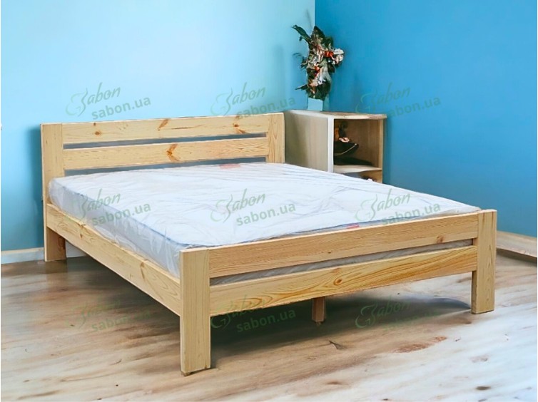 Дерев'яне ліжко Класік без лаку 1
