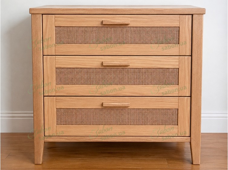 Комод ECO с ротангом из натурального дерева 3 