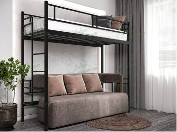 Металлическая двухъярусная кровать-чердак Дабл Чердак