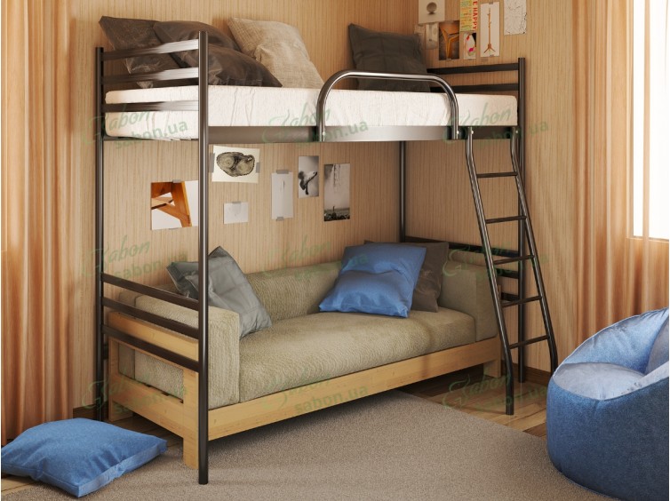Металлическая двухъярусная кровать-чердак Флай Дуо Чердак 2 