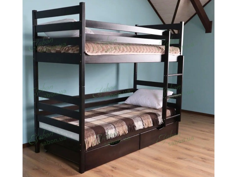 Деревянная двухъярусная кровать-трансформер Соник 8 