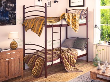 Металлическая двухъярусная кровать-трансформер Маранта