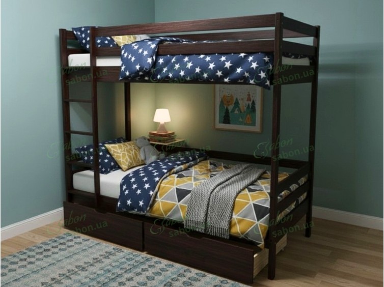 Деревянная двухъярусная кровать-трансформер Нота дуэт 1