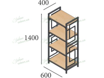 Современный стеллаж Квадро 4 2
