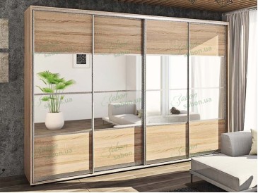 Шкаф-купе Стандарт 7.7 четырехдверный H-210 2